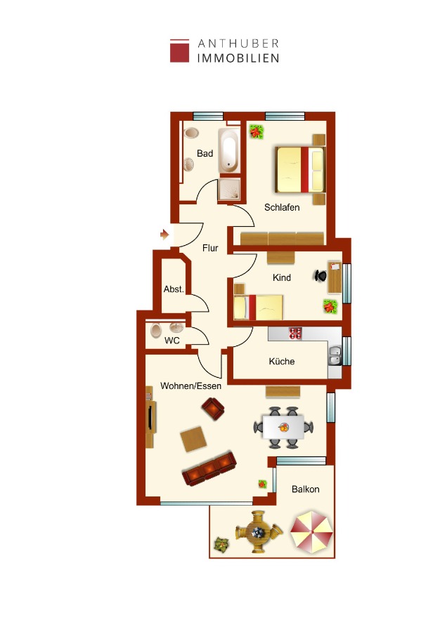 Grundriss Etagenwohnung Gersthofen