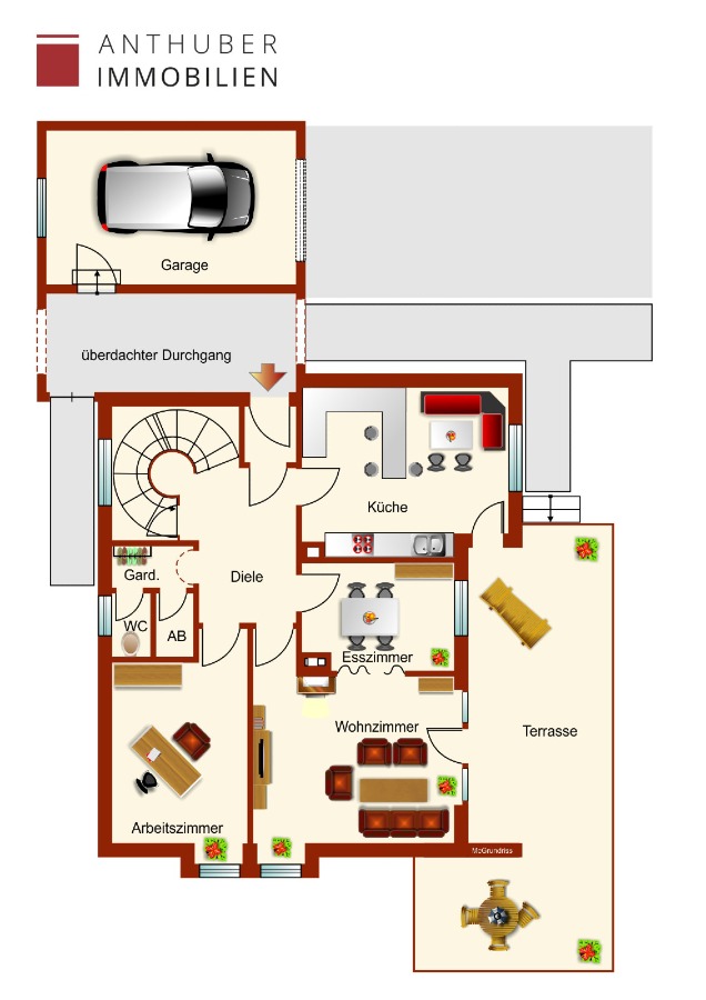 Grundriss Erdgeschoss Einfamilienhaus Langweid
