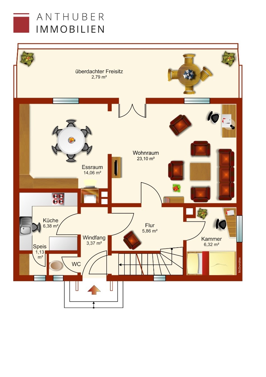 Grundriss EG Einfamilienhaus Neus��
