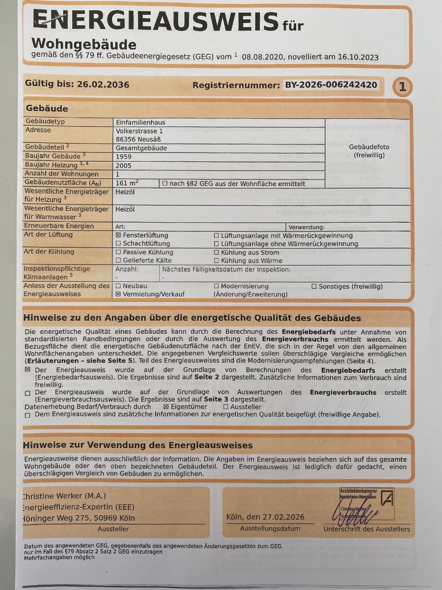 Energieausweis1 Einfamilienhaus Neus��