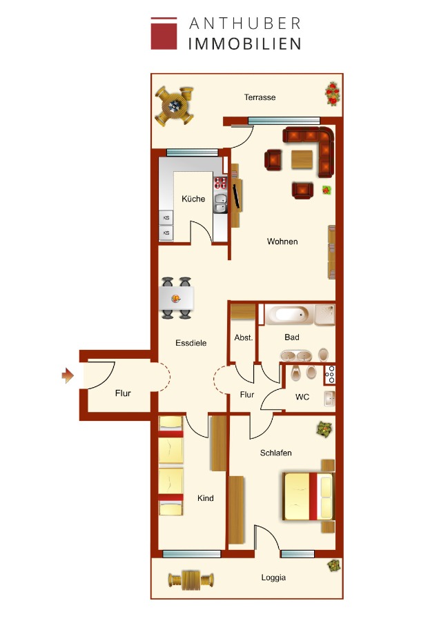 Grundriss Etagenwohnung Augsburg