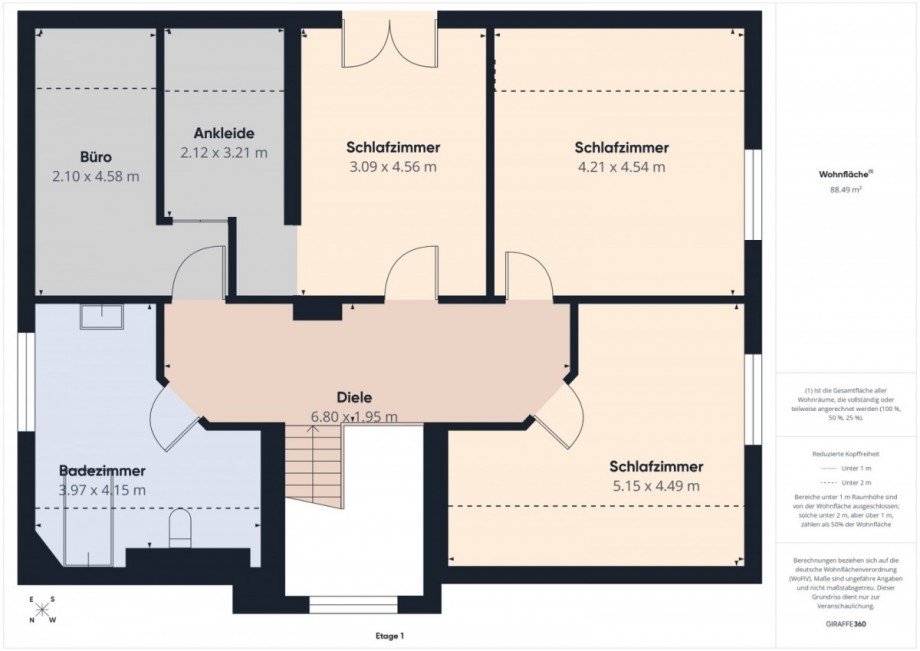 Grundriss OG Einfamilienhaus Affing