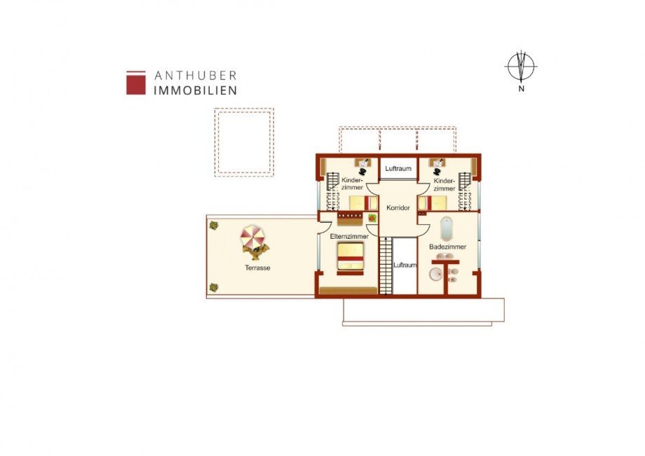Grundriss 2. OG Villa Diedorf