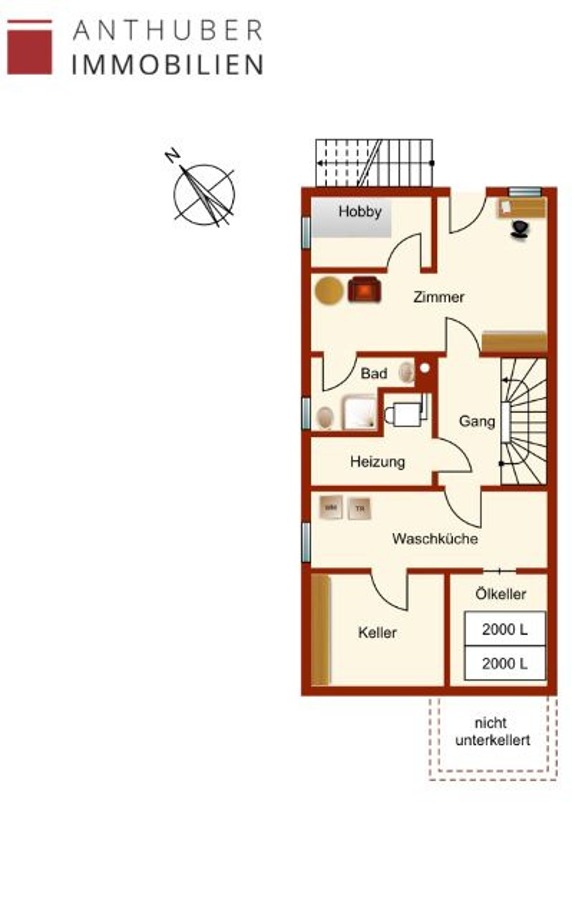 Grundriss KG Doppelhaush�lfte Welden
