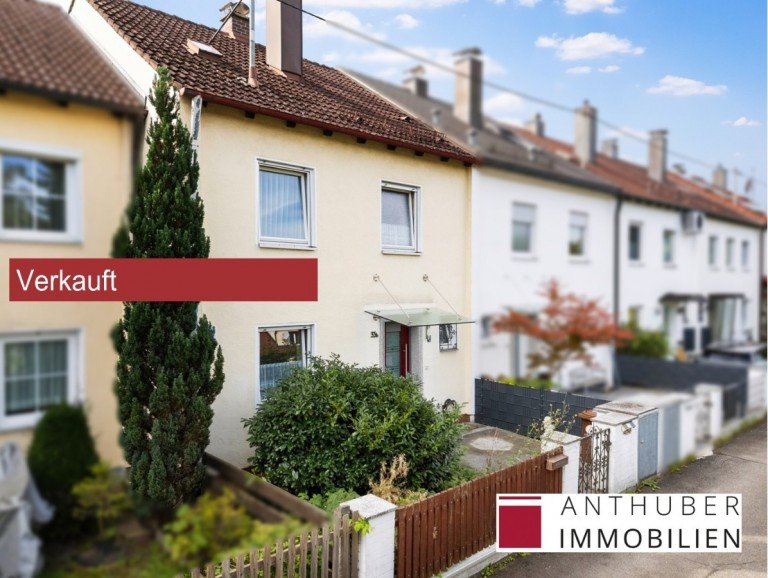 Mit Logo-25 Augsburg - Firnhaberau Reihenmittelhaus *** Verkauft *** Attraktives Eigenheim auf Erbbaurechtsgrundst�ck in begehrter Lage