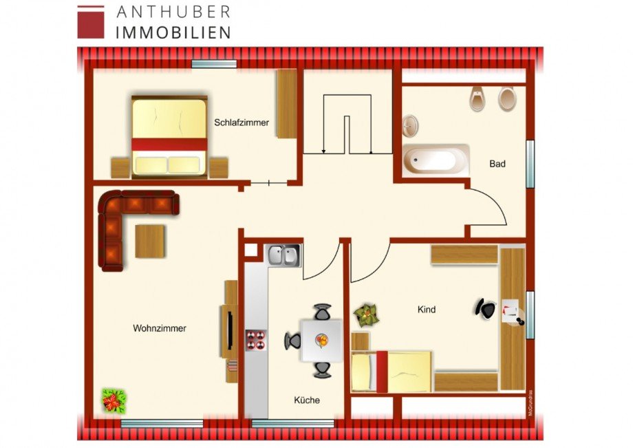 Grundriss OG Doppelhaush�lfte Augsburg