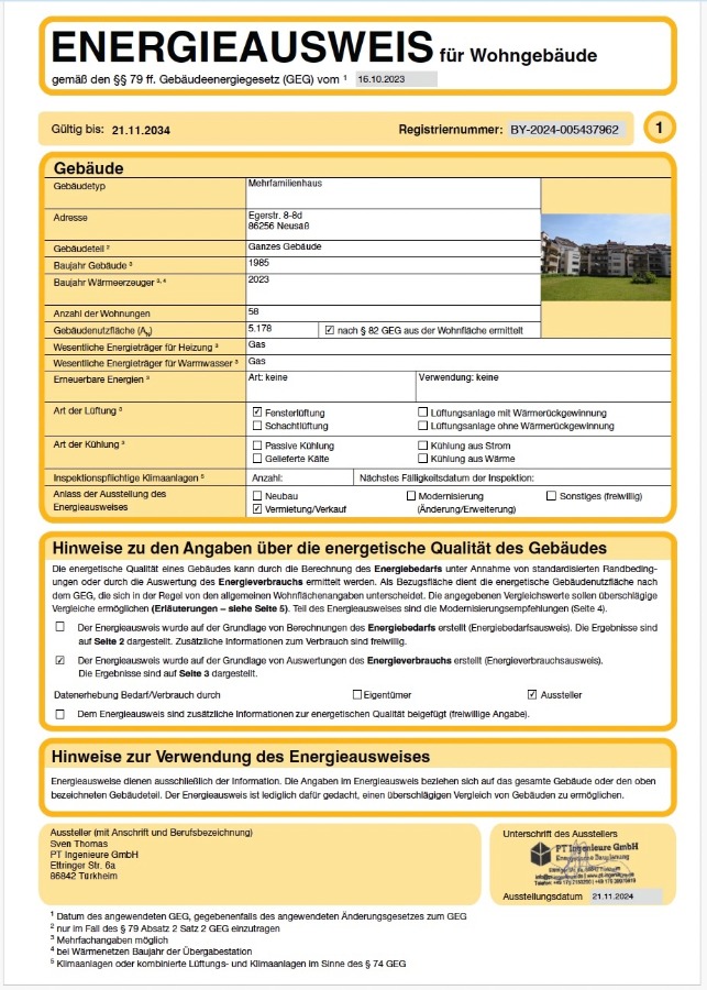 Energieausweis 1 Maisonettewohnung Neus��