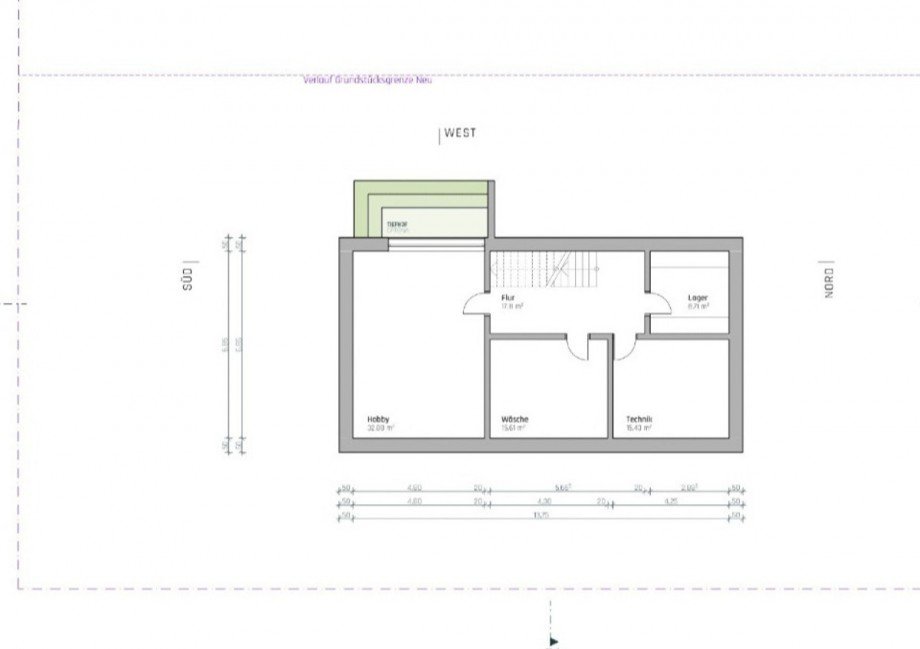 Planungsgrundriss KG Wohngrundst�ck Neus��