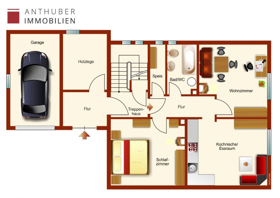 Grundriss EG Einfamilienhaus Affing