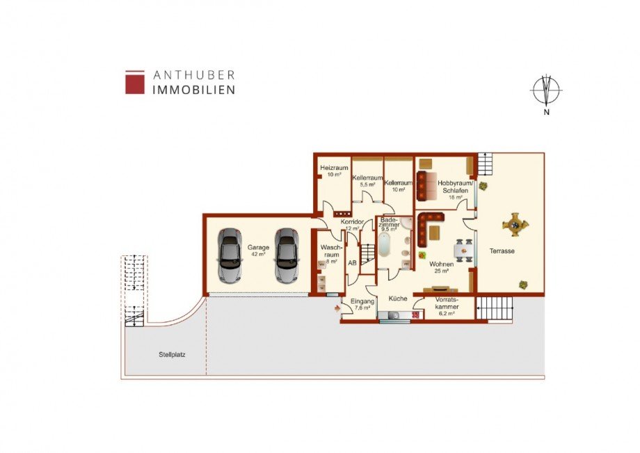 Grundriss EG Villa Diedorf