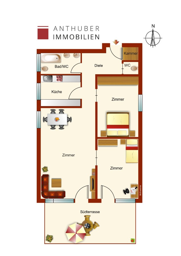 Grundriss Erdgeschosswohnung M�nchen