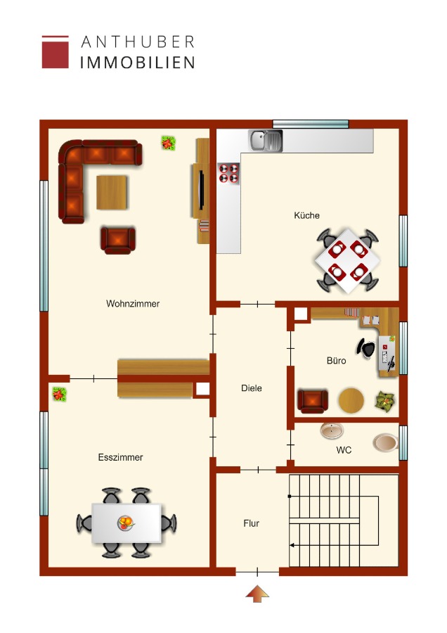 Grundriss EG Einfamilienhaus Gessertshausen