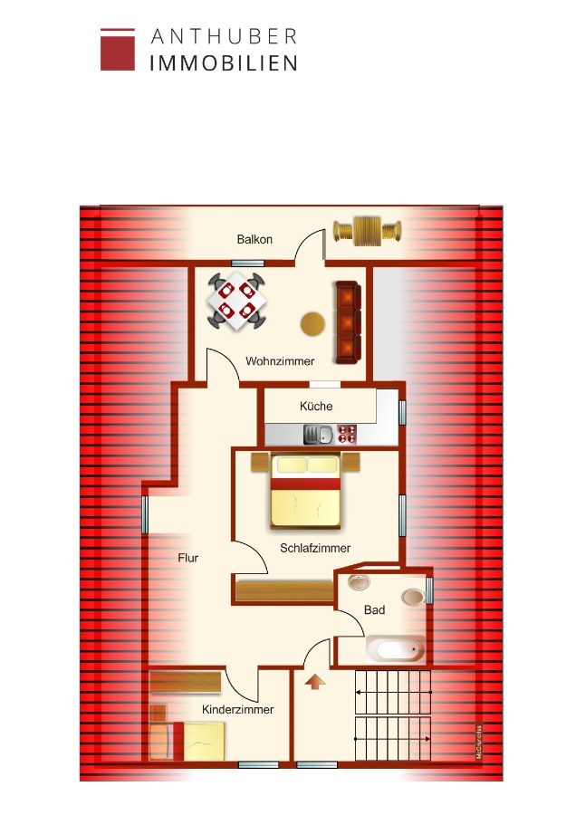 Grundriss Dachgeschoss Mehrfamilienhaus Langweid am Lech