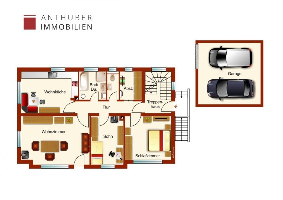 Grundriss Erdgeschoss Zweifamilienhaus Meitingen