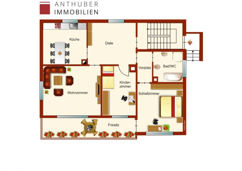 1. Obergeschoss Mehrfamilienhaus Aystetten